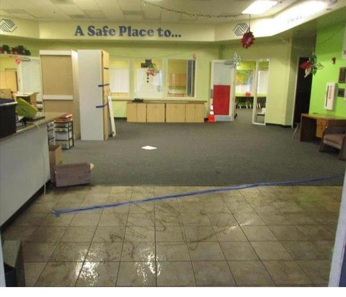 Water Loss at Boys and Girls Club in lobby area it is all wet 