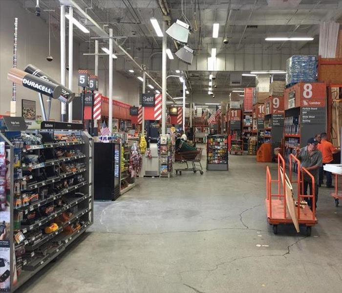 after pictures of no water in Home Depot in Riverside 