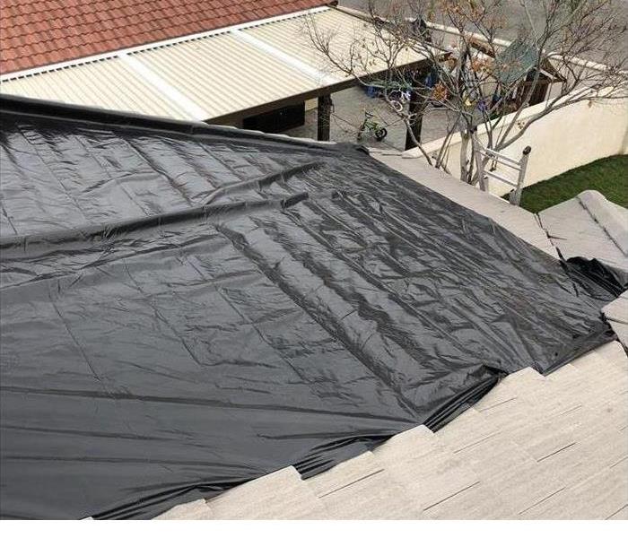 roof tarped after storm 