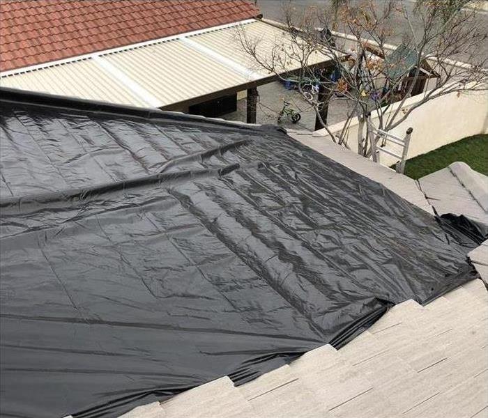 roof tarped after storm 